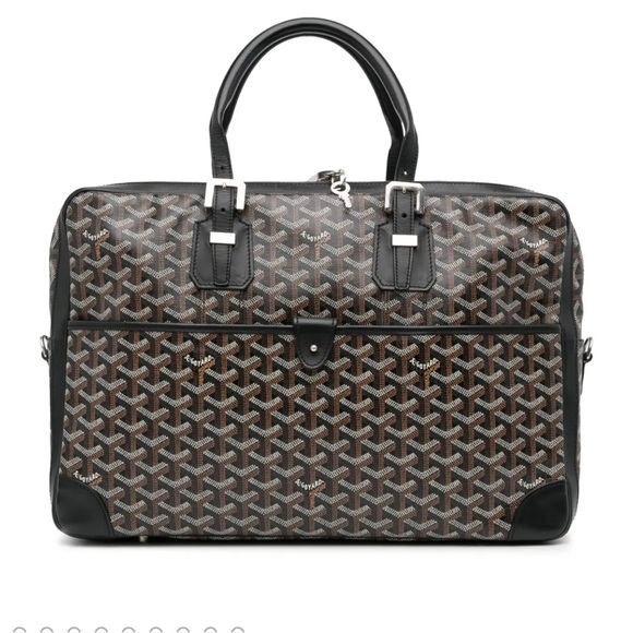 Goyard Handbags - Goyard Black and Brown Laptop Bag